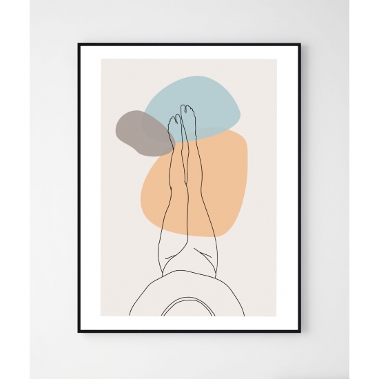 Plakat Minimalistyczny Line Art Kobieta No 6. (50x70)